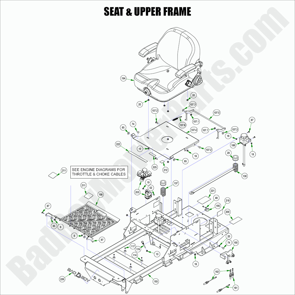 2022 Maverick HD - Seat & Upper Frame